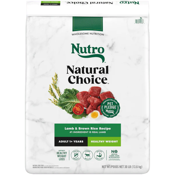 Nutro Natural Choice Dry Dog Food Adult Healthy Weight Lamb & Brown Rice Recipe 30lb bag - Image 1