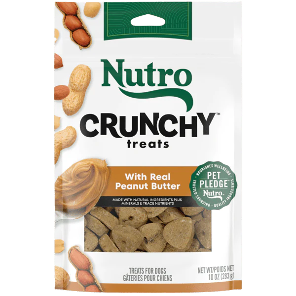 Nutro Crunchy Treats for Dogs 10oz bag Peanut Butter - Image 1