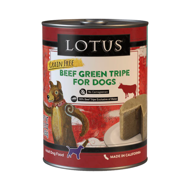 Lotus Loaf Beef Green Tripe Recipe Wet Dog Food 12.5oz - Image 1