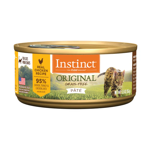 Instinct Original Grain-Free Pate Real Chicken Recipe Canned Cat Food 5.5oz Can - Image 1