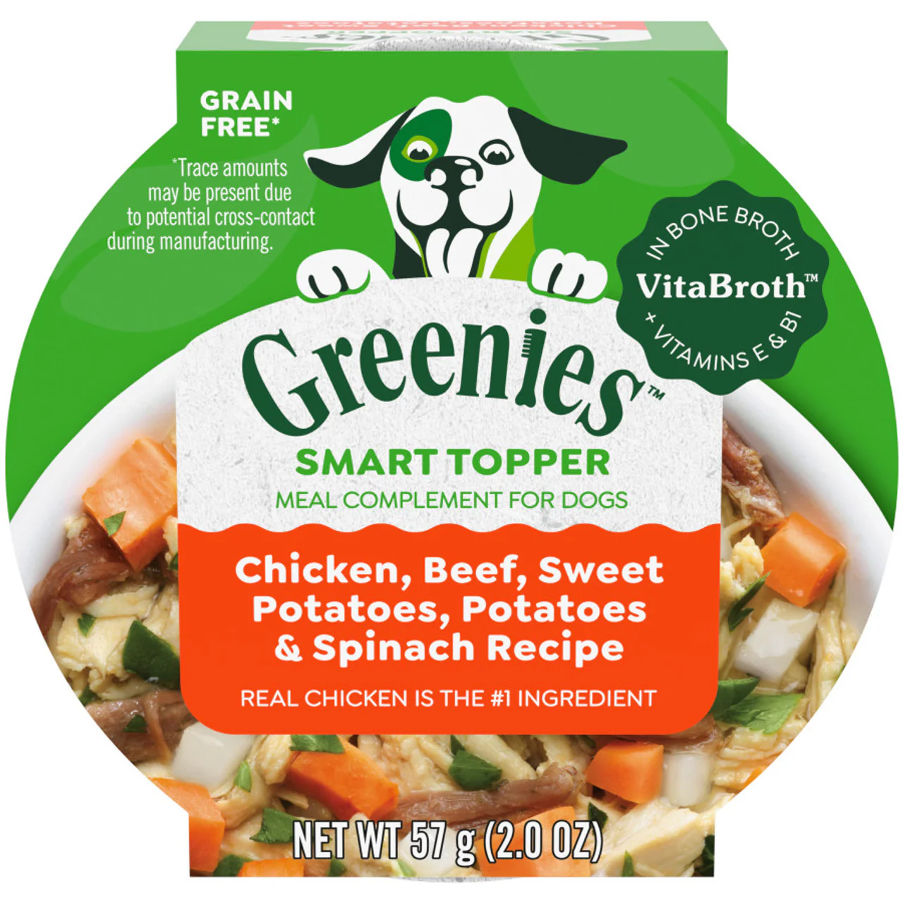Greenies Smart Topper Meal Topper for Dogs Chicken, Beef, Sweet Potatoes, Potatoes & Spinach 2oz - Image 1