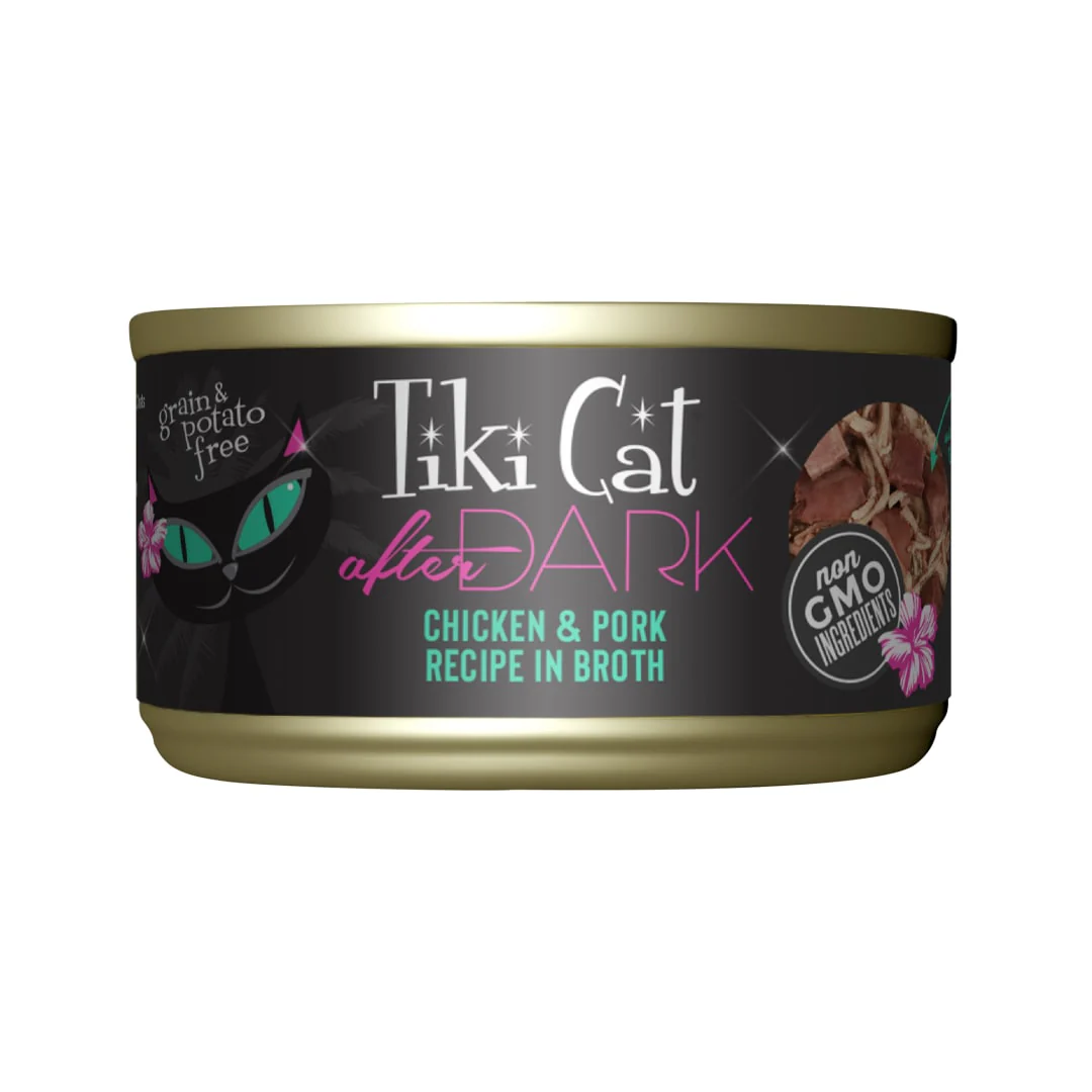Tiki Cat After Dark Wet Cat Food Chicken & Pork 2.8oz Can - Image 1