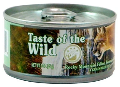 Taste of the Wild Rocky Mountain Grain-Free Wet Canned Cat Food with Roasted Venison & Smoked Salmon 3 Oz - Image 1