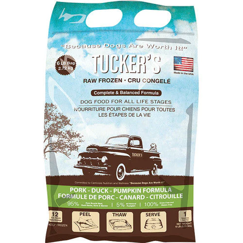 Tuckers Dog Food Frozen Complete Balance Pork & Duck 6lb - Image 1