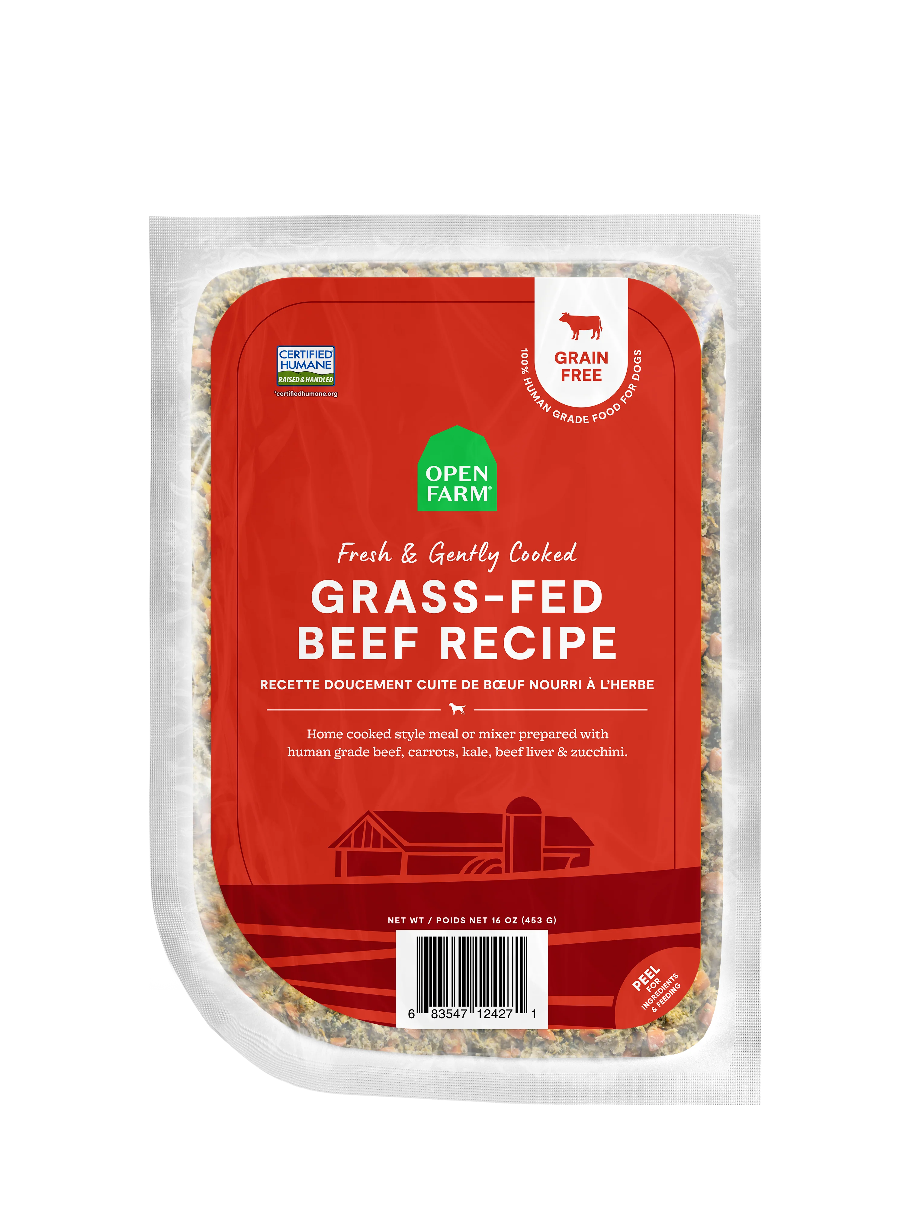 Open Farm Grass-Fed Beef Recipe Gently Cooked For Dogs 96oz Box