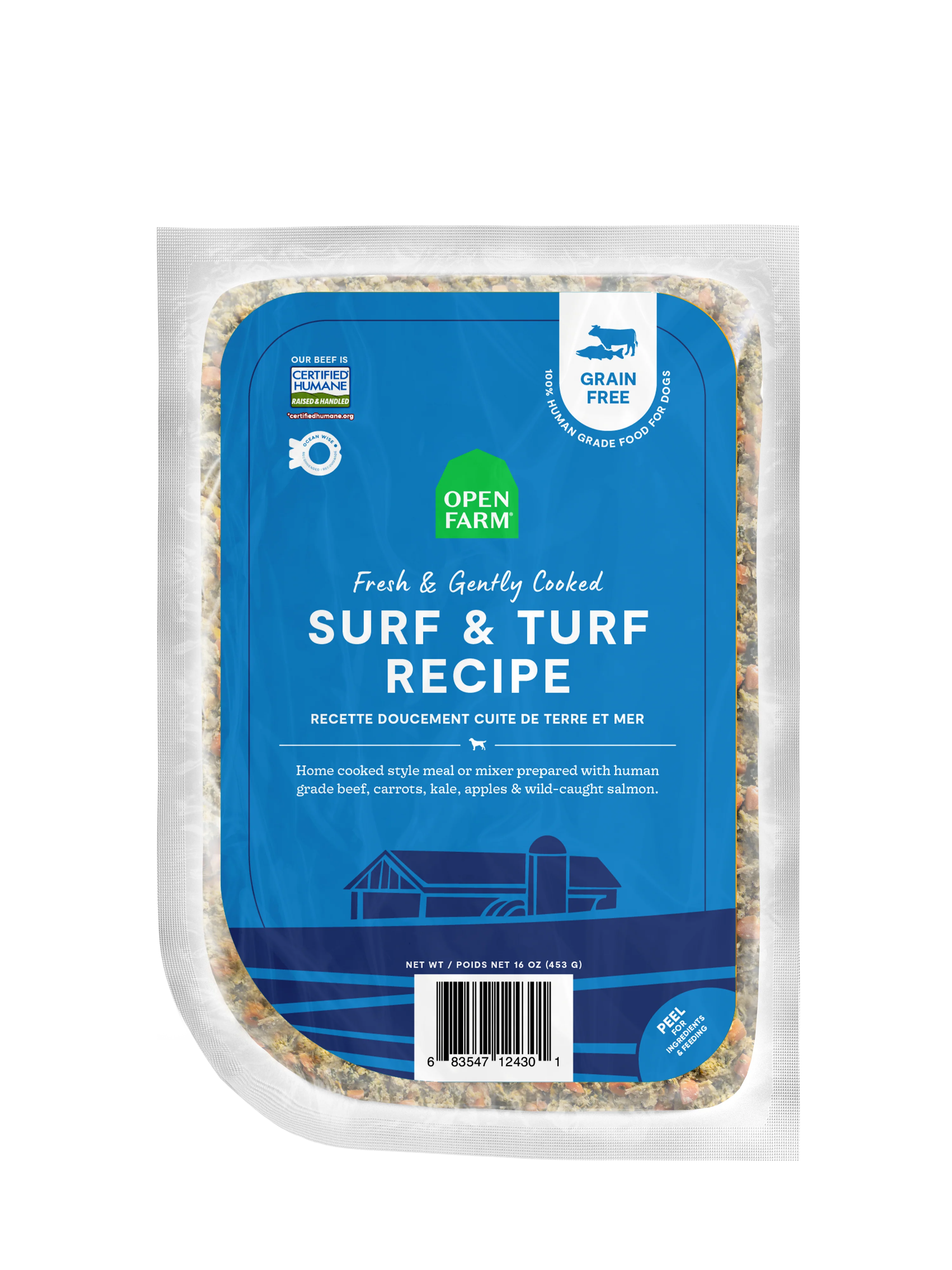 Open Farm Surf & Turf Recipe Gently Cooked For Dogs 16oz Pouch