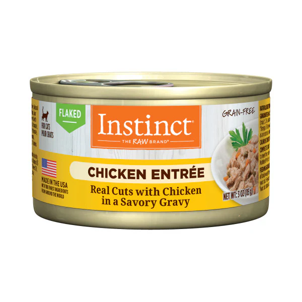 Instinct Flaked Chicken Entrée Canned Cat Food 3oz Can - Image 1