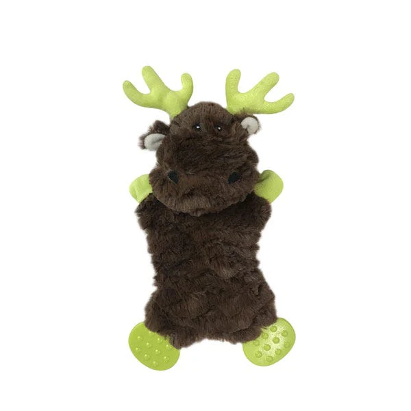 Boss Pet Pet Park Blvd Flatties - Moose Plush Dog Toy - Image 1