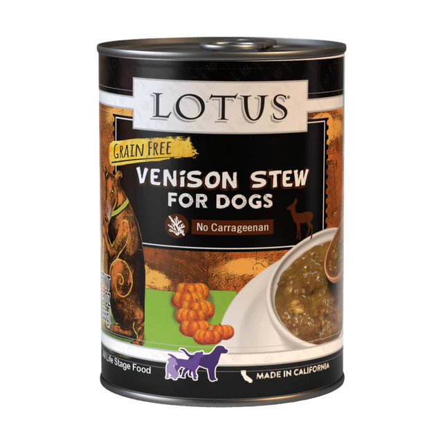 Lotus Stew Venison Recipe Wet Dog Food 12.5oz - Image 1