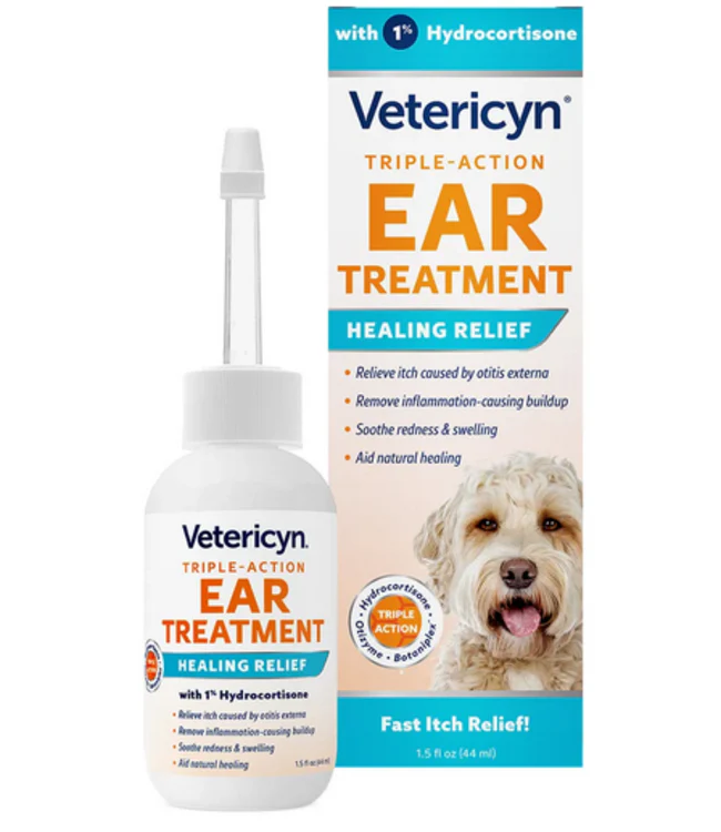 Vetericyn Triple Action Ear Treatment for Dogs 1.5oz - Image 1