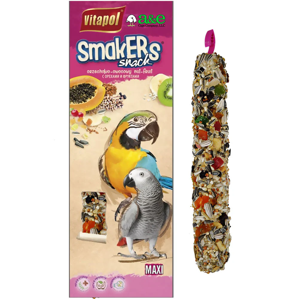 A&E Cage Vitapol Smakers MAXI Parrot Fruit Treat Stick  Twin Pack - Image 1