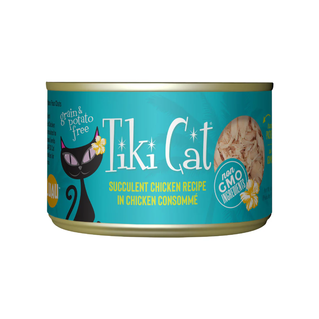 Tiki Cat Luau Wet Cat Food Succulent Chicken 6oz Can - Image 1