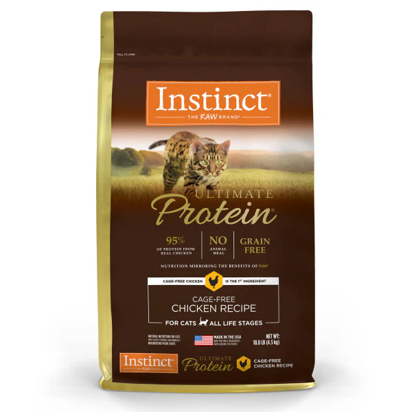Instinct Ultimate Protein Grain-Free Cage-Free Chicken Recipe Dry Cat Food 10lb Bag - Image 1