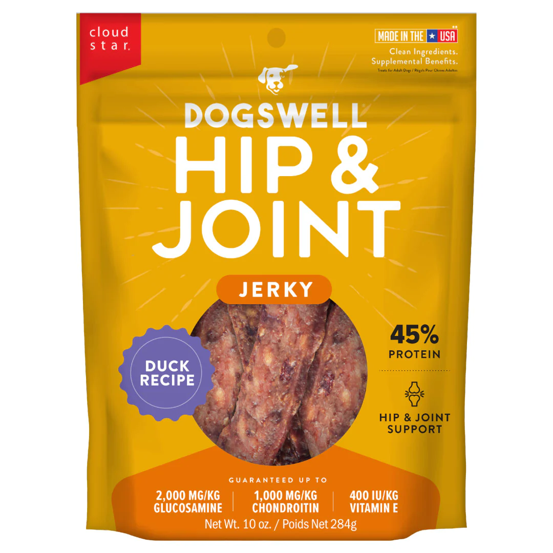 Dogswell Hip & Joint Jerky Dog Treats, Duck, 10 oz. Pouch - Image 1