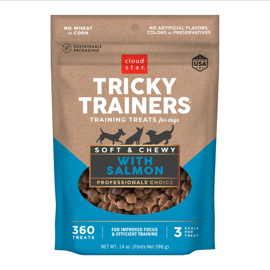 Cloud Star Tricky Trainers Chewy Dog Treats, Salmon, 14 oz. Pouch - Image 1