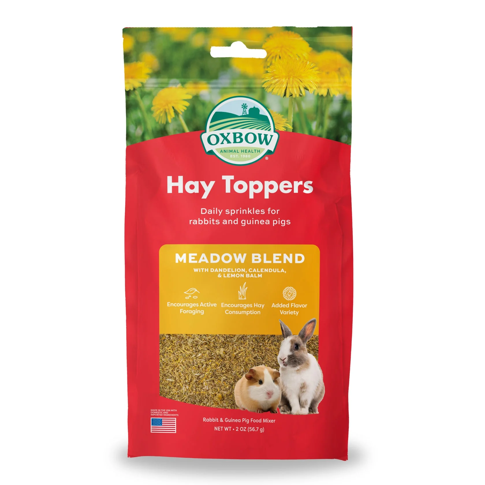 Oxbow Animal Health Meadow Blend Hay Toppers for Small Animals 2 oz - Image 1