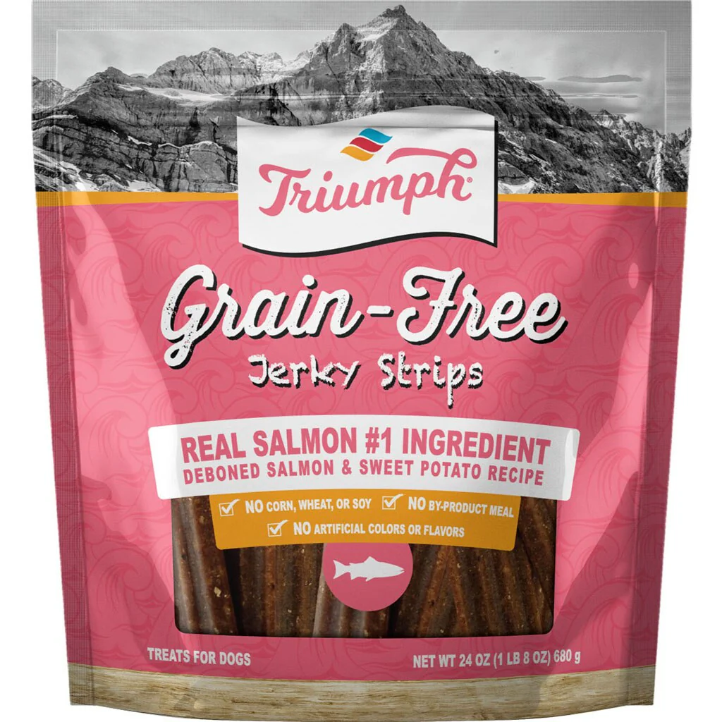 Triumph Grain Free Jerky Treats 24 Ounce Salmon-Sweet Potato - Image 1