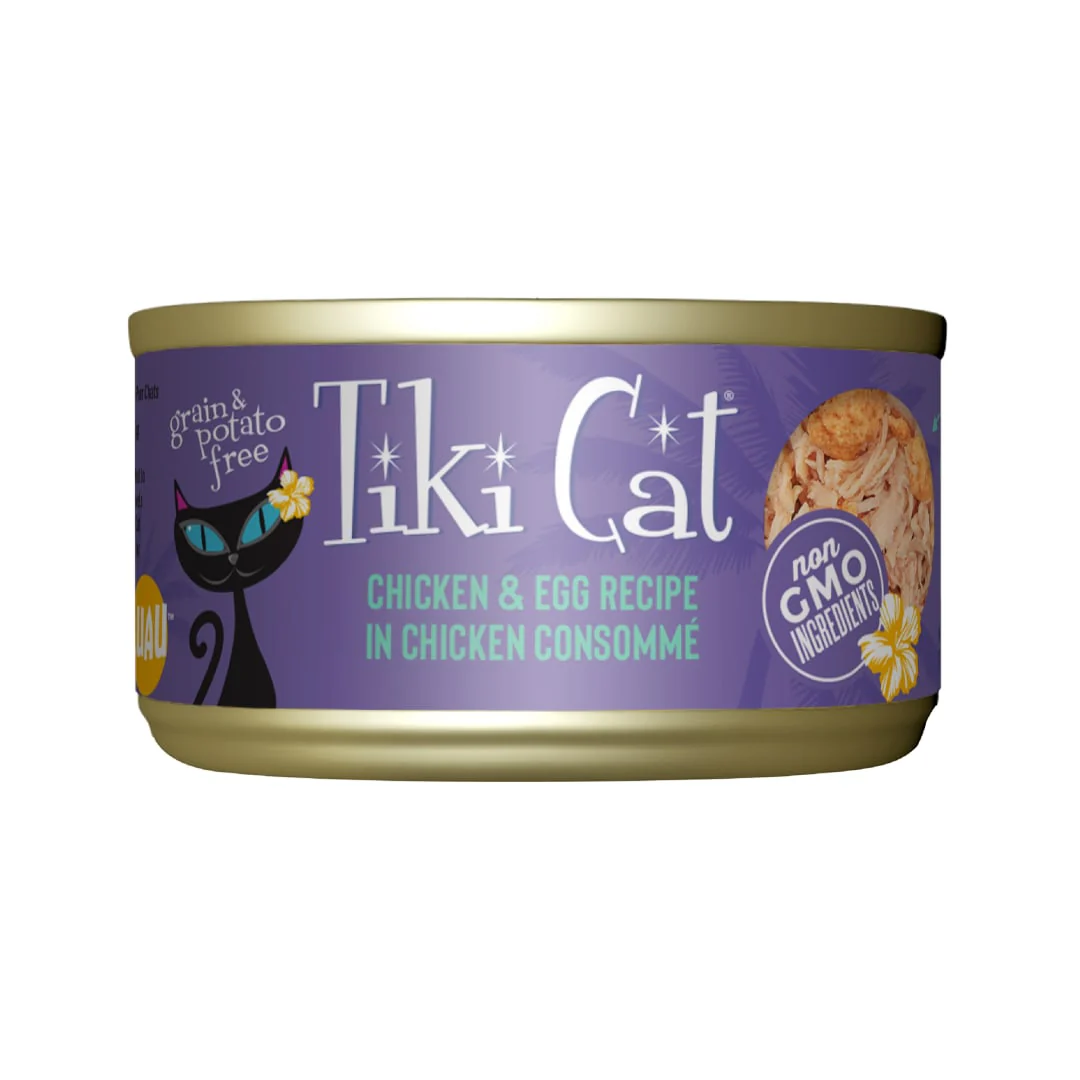 Tiki Cat Luau Wet Cat Food Chicken & Egg 2.8oz Can - Image 1