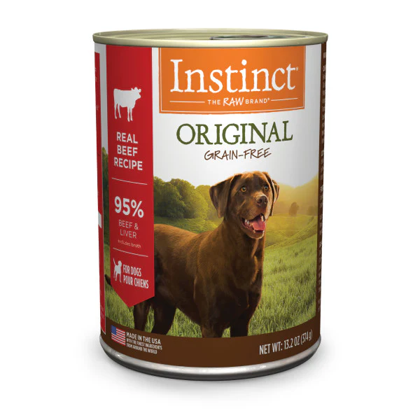Instinct Original Grain-Free Real Beef Recipe Canned Dog Food 13.2oz Can - Image 1
