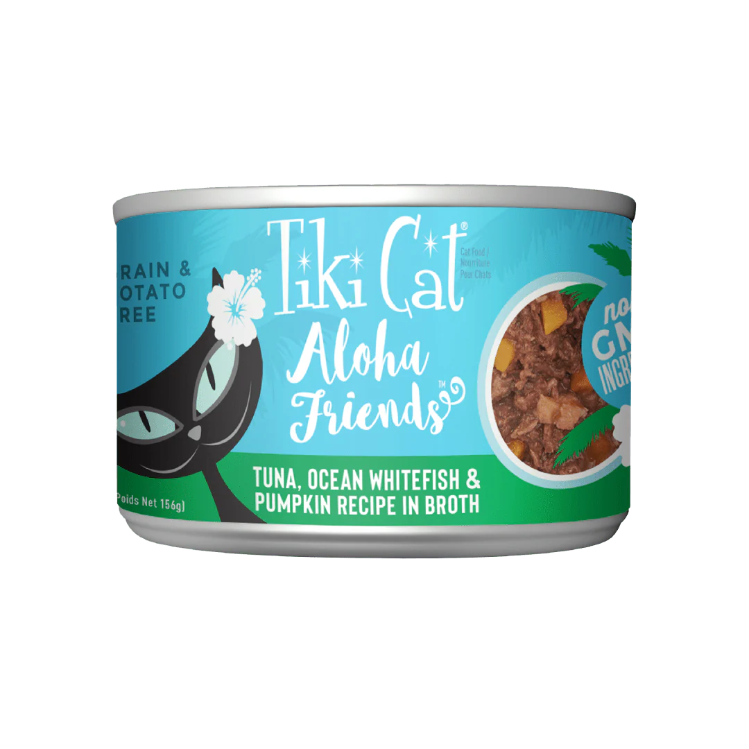 Tiki Cat Aloha Friends Wet Cat Food, Tuna, Ocean Whitefish & Pumpkin, 5.5oz Can - Image 1