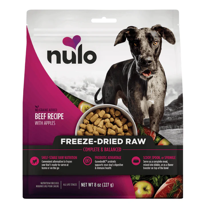 Nulo Freestyle Grain Free Beef Recipe with Apples Freeze-Dried Raw Dog Food 8oz - Image 1