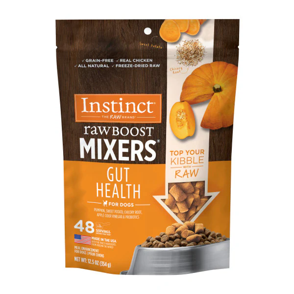 Instinct Freeze-Dried Raw Boost Mixers Grain-Free Gut Health Recipe Dog Food Topper 12.5oz Bag - Image 1
