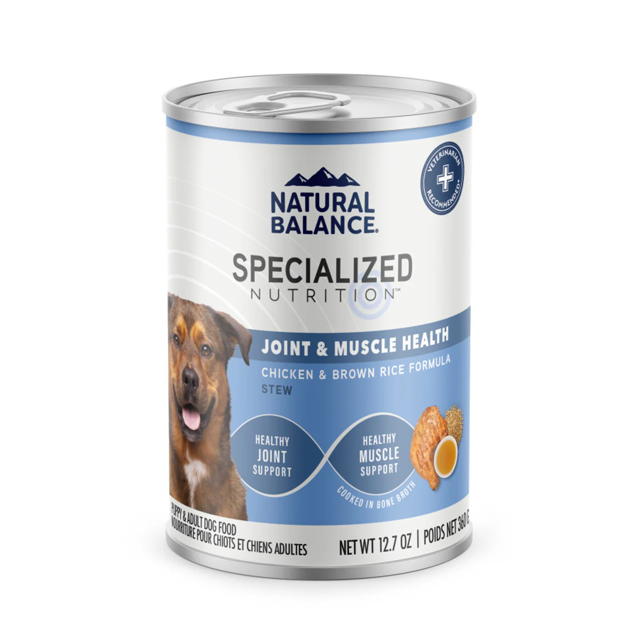 Natural Balance Joint & Muscle Chicken & Brown Rice Canned Dog Food 12.7oz - Image 1