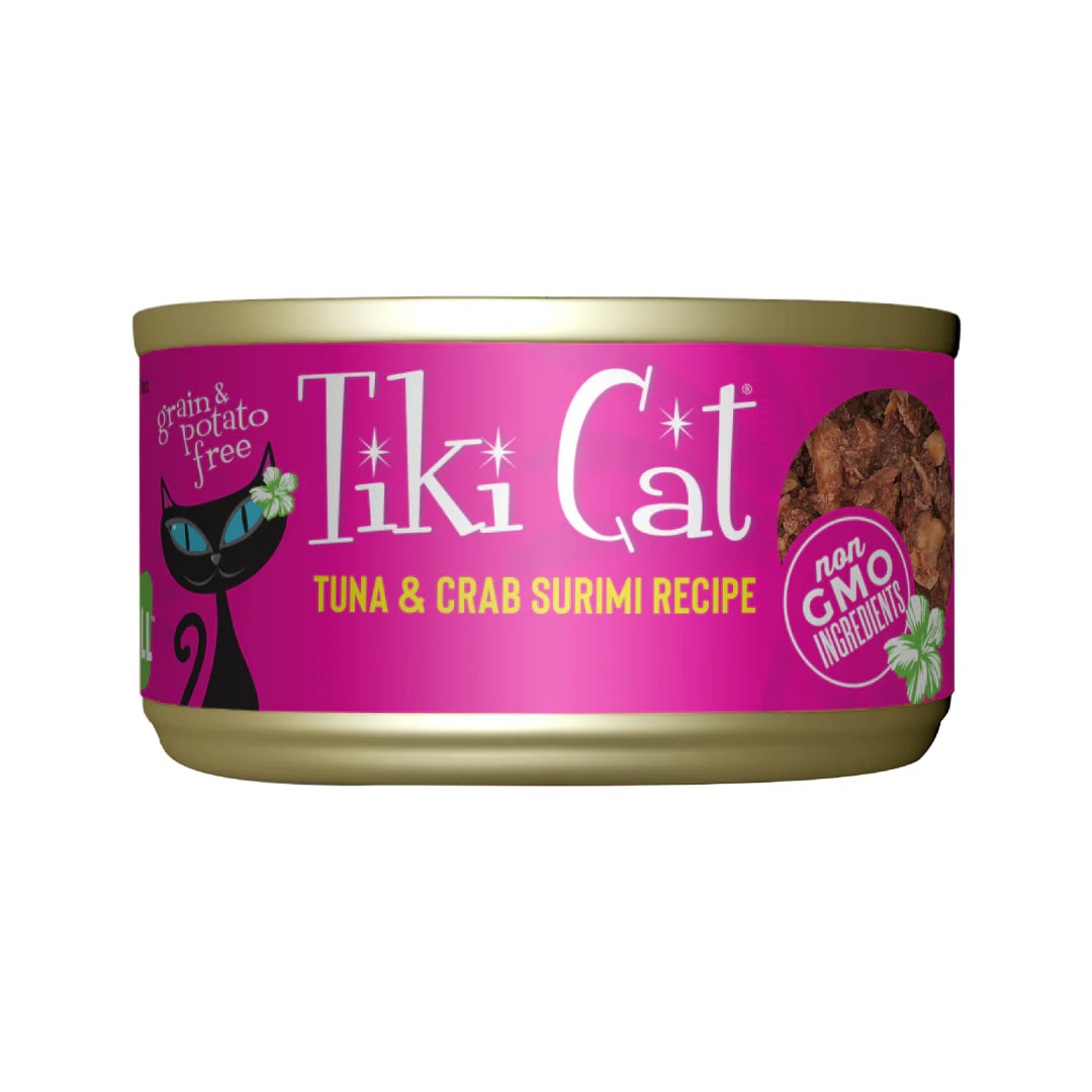 Tiki Cat Grill Wet Cat Food Tuna & Crab Surimi 2.8oz Can - Image 1