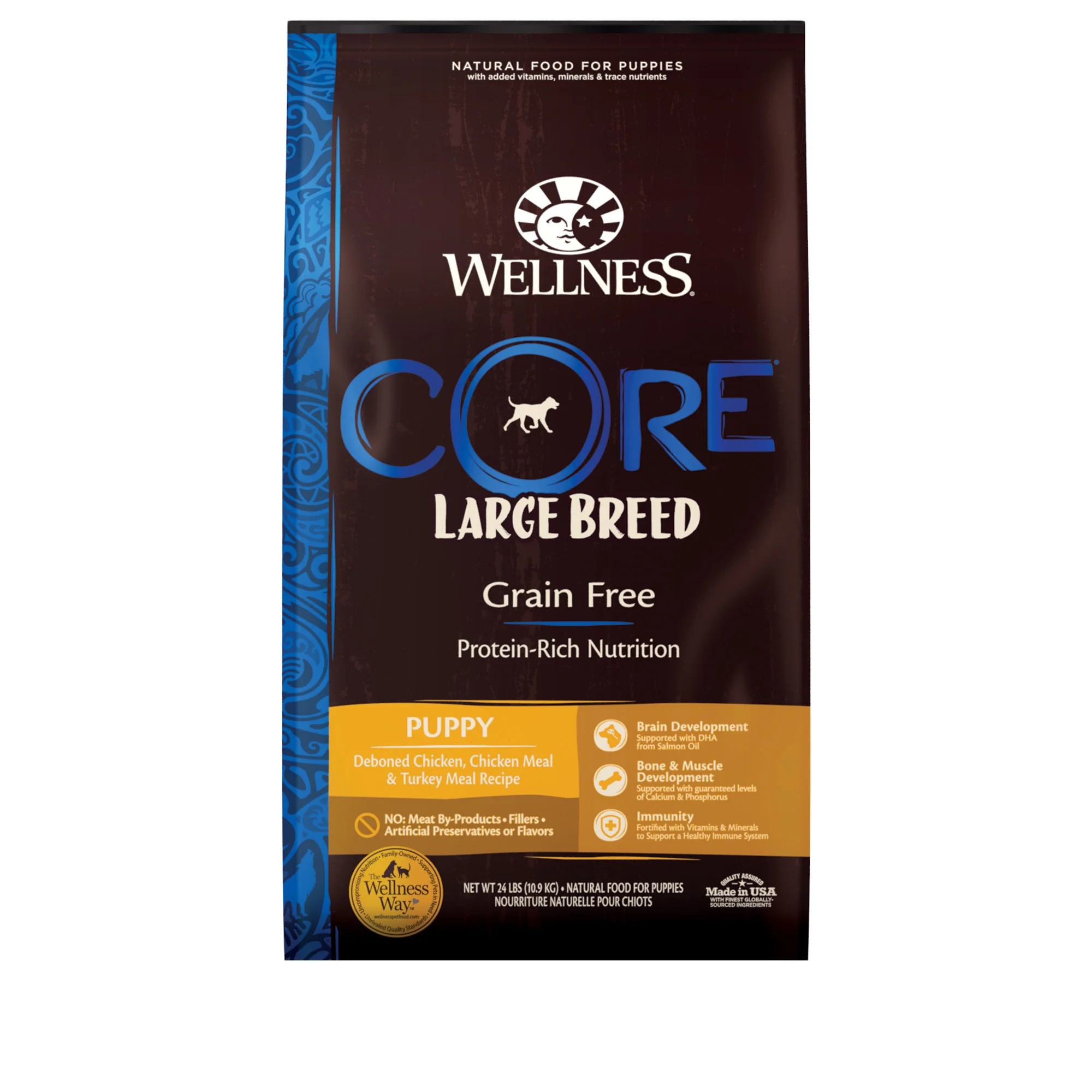 Wellness CORE Natural Grain Free Dry Puppy Food Large Breed Puppy 24lb Bag - Image 1