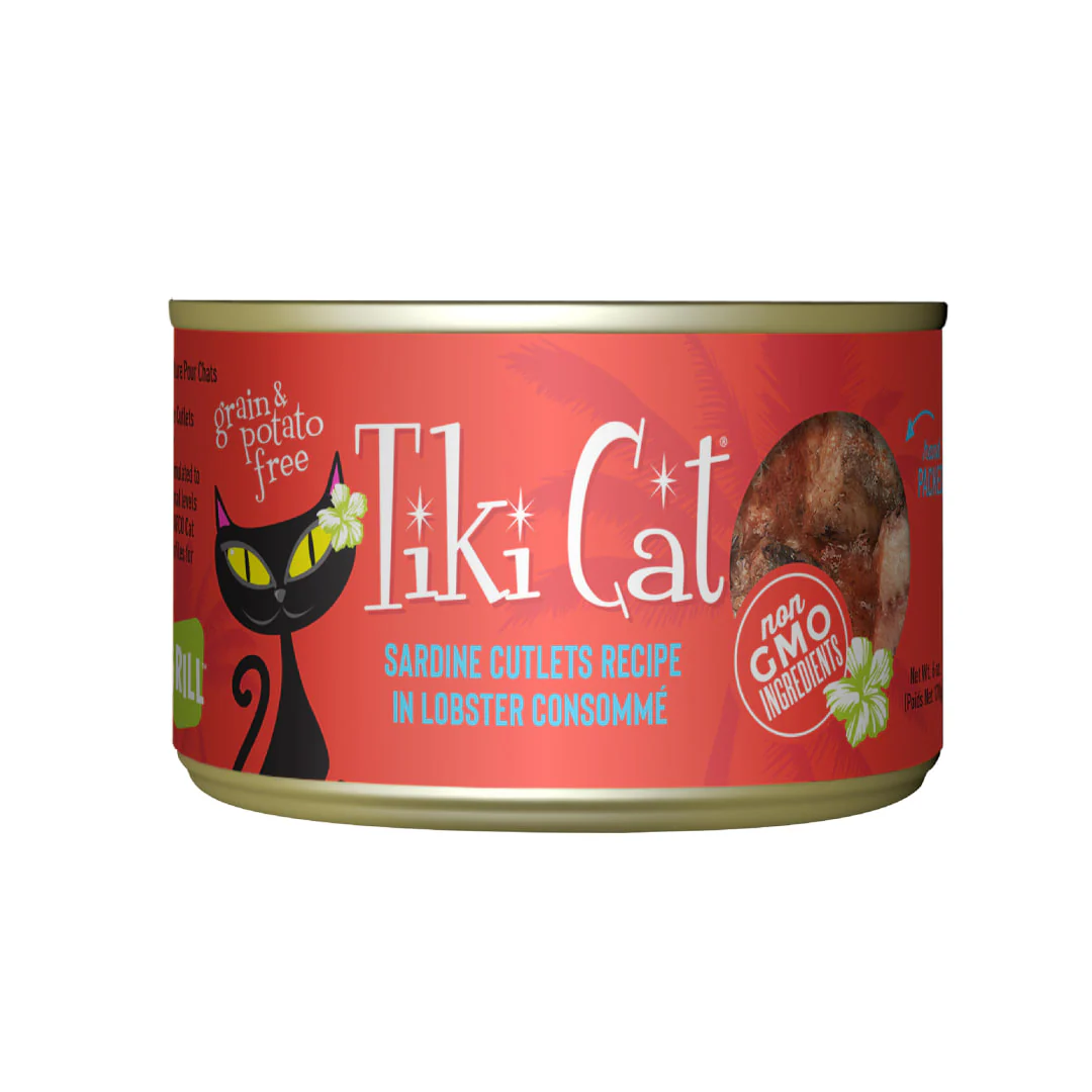 Tiki Cat Grill Wet Cat Food Sardine Cutlets 5.5oz Can - Image 1