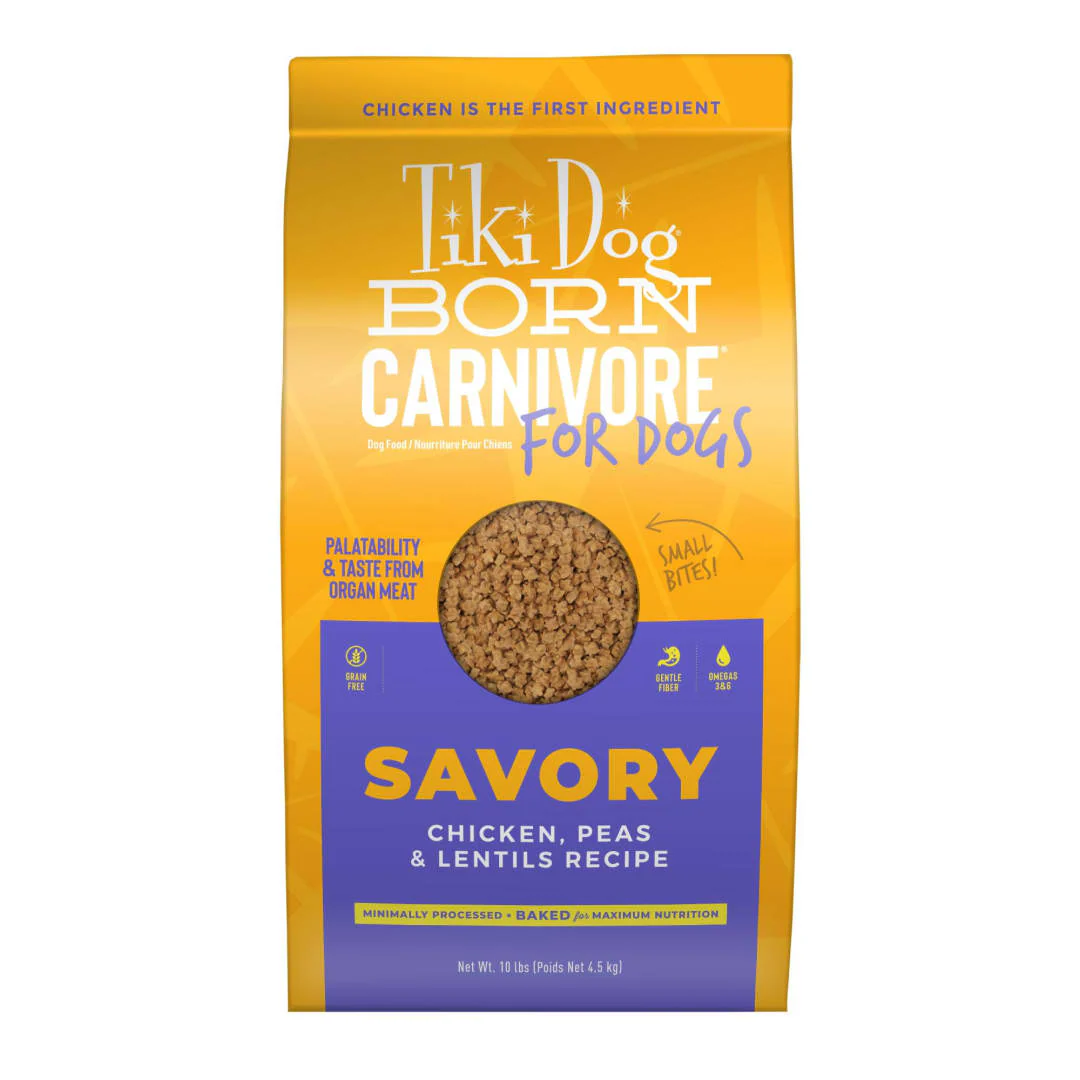 Tiki Dog Born Carnivore Dry Dog Food, Chicken Peas & Lentils, 10 lbs. Bag - Image 1