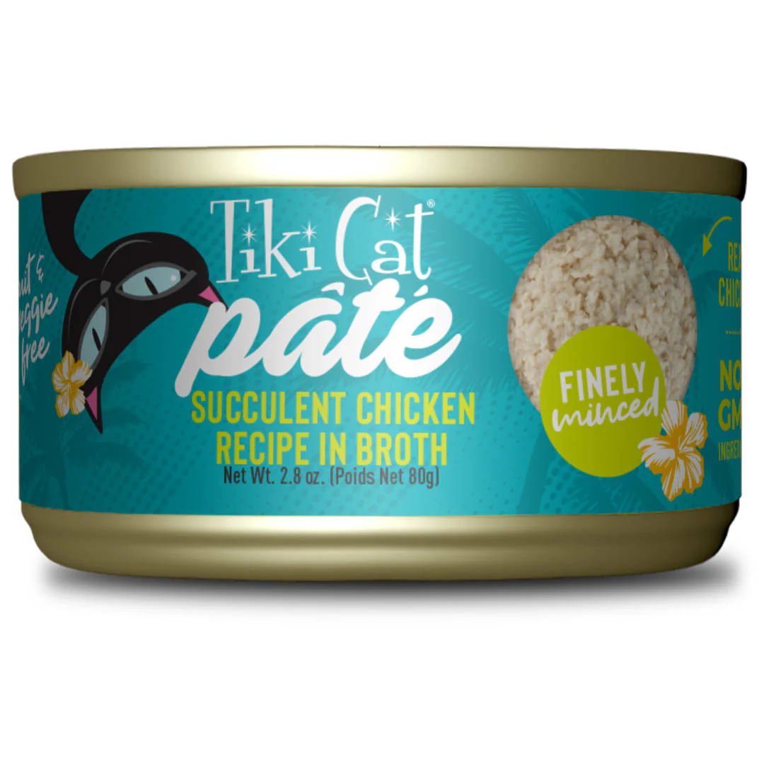 Tiki Cat Luau Pâté Wet Cat Food, Chicken, 2.8 oz. Can - Image 1