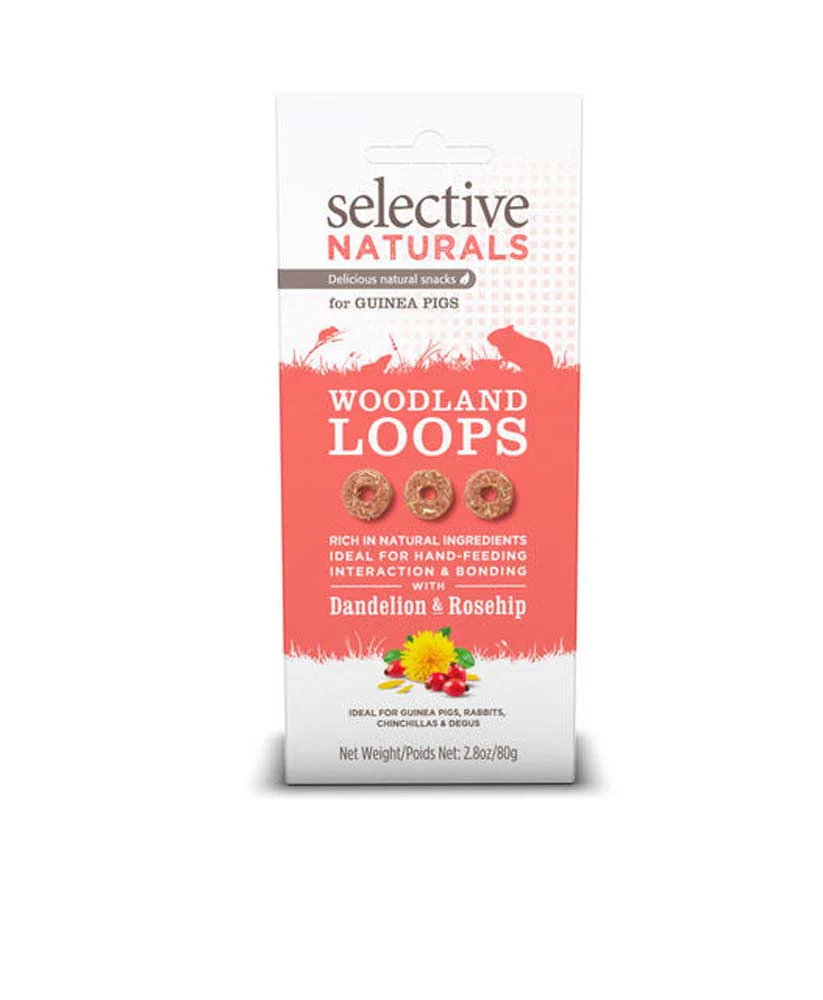 Science Selective Woodland Loops with Dandelion & Rosehip for Guinea Pigs 4ea 2.8 oz - Image 1
