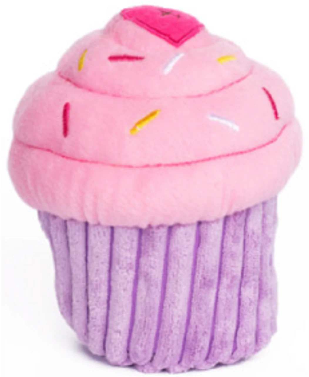Zippy Paws Cupcake Pink Plush Dog Toy - Image 1