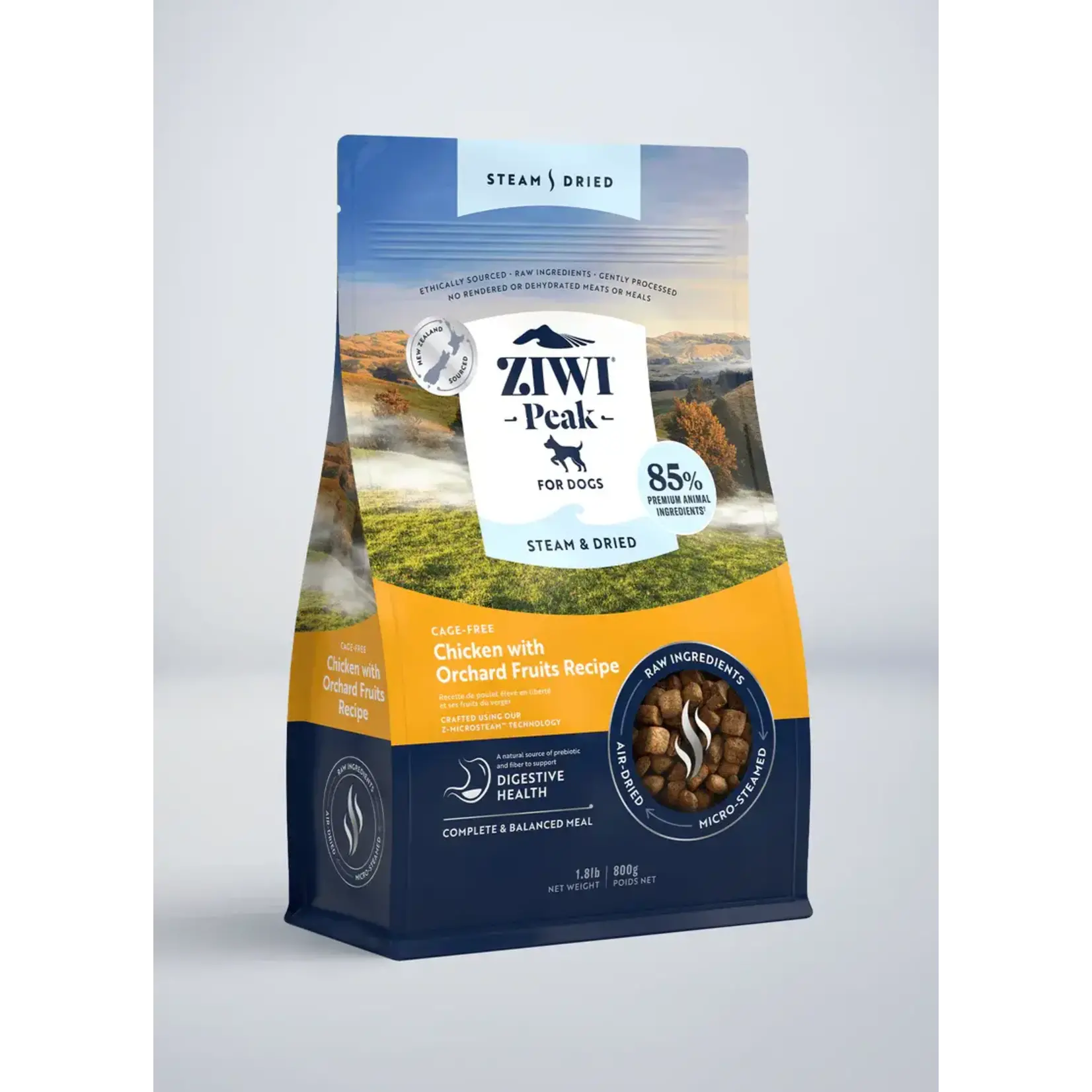Ziwi Peak Steam & Dried Cage-Free Chicken with Orchard Fruits Recipe for Dogs 1.8lb - Image 1