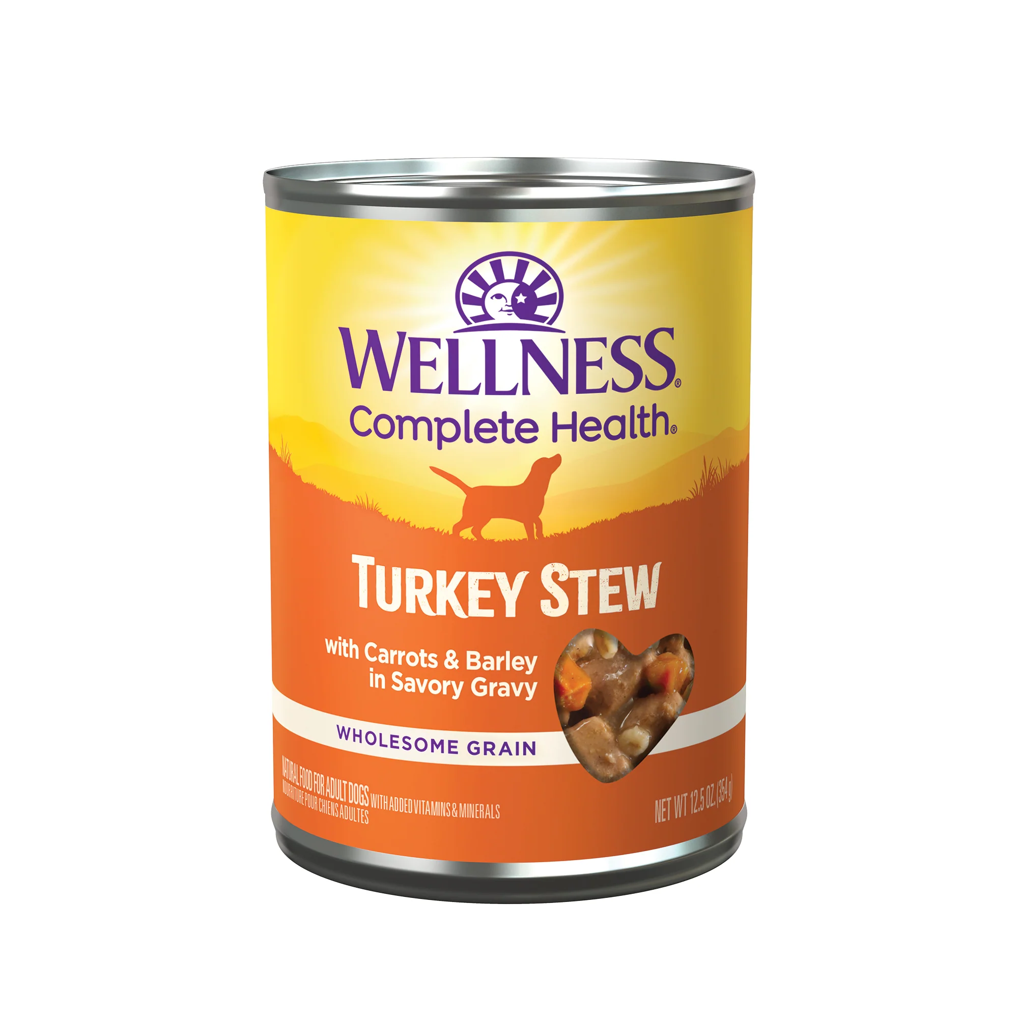 Wellness Thick & Chunky Natural Canned Dog Food Turkey Stew 12.5oz Can - Image 1