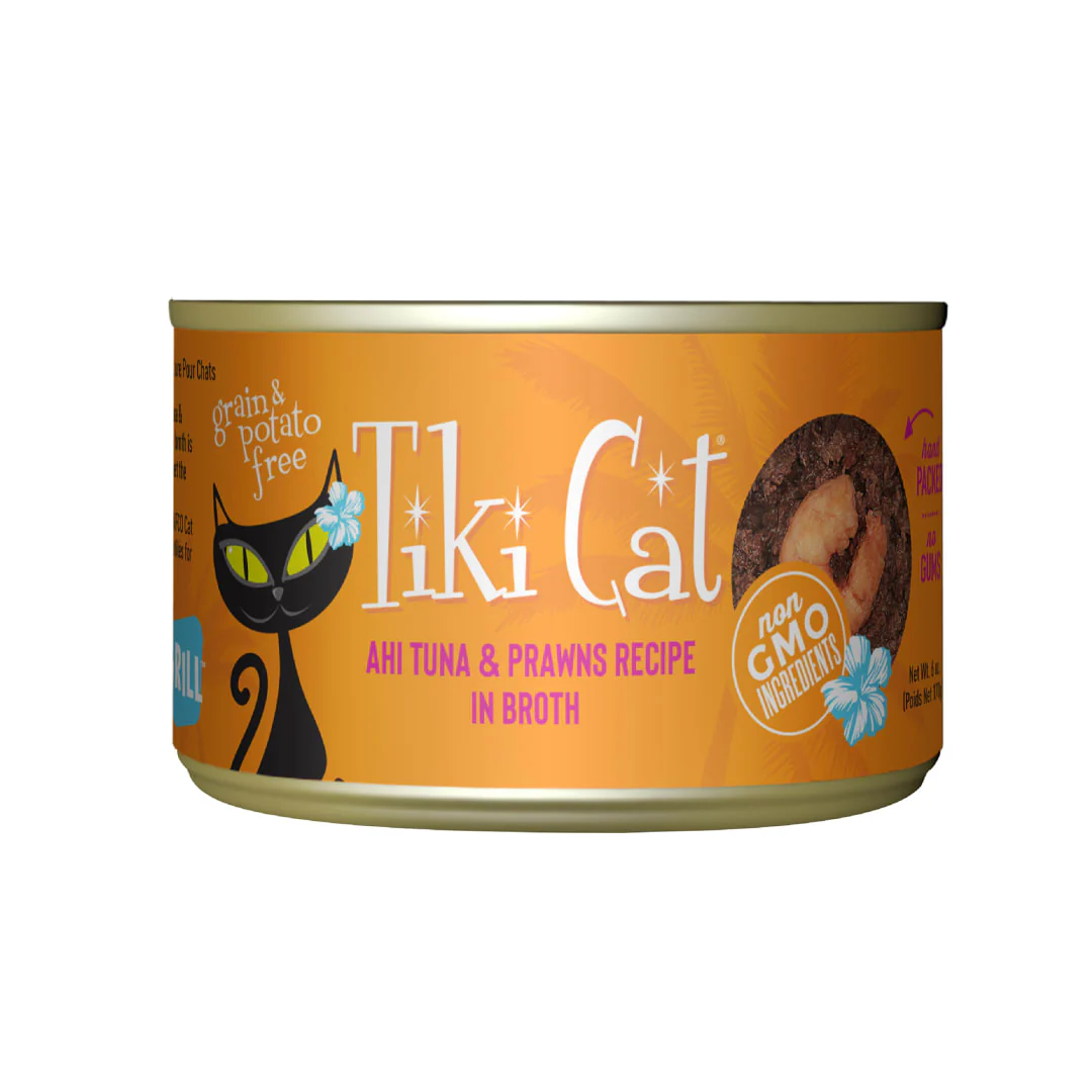 Tiki Cat Grill Wet Cat Food, Ahi Tuna & Prawns, 6oz Can - Image 1